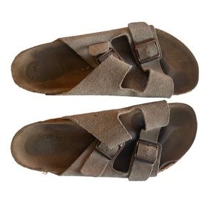 Birkenstock Dark Green Suede Classic Sandals/ M 10